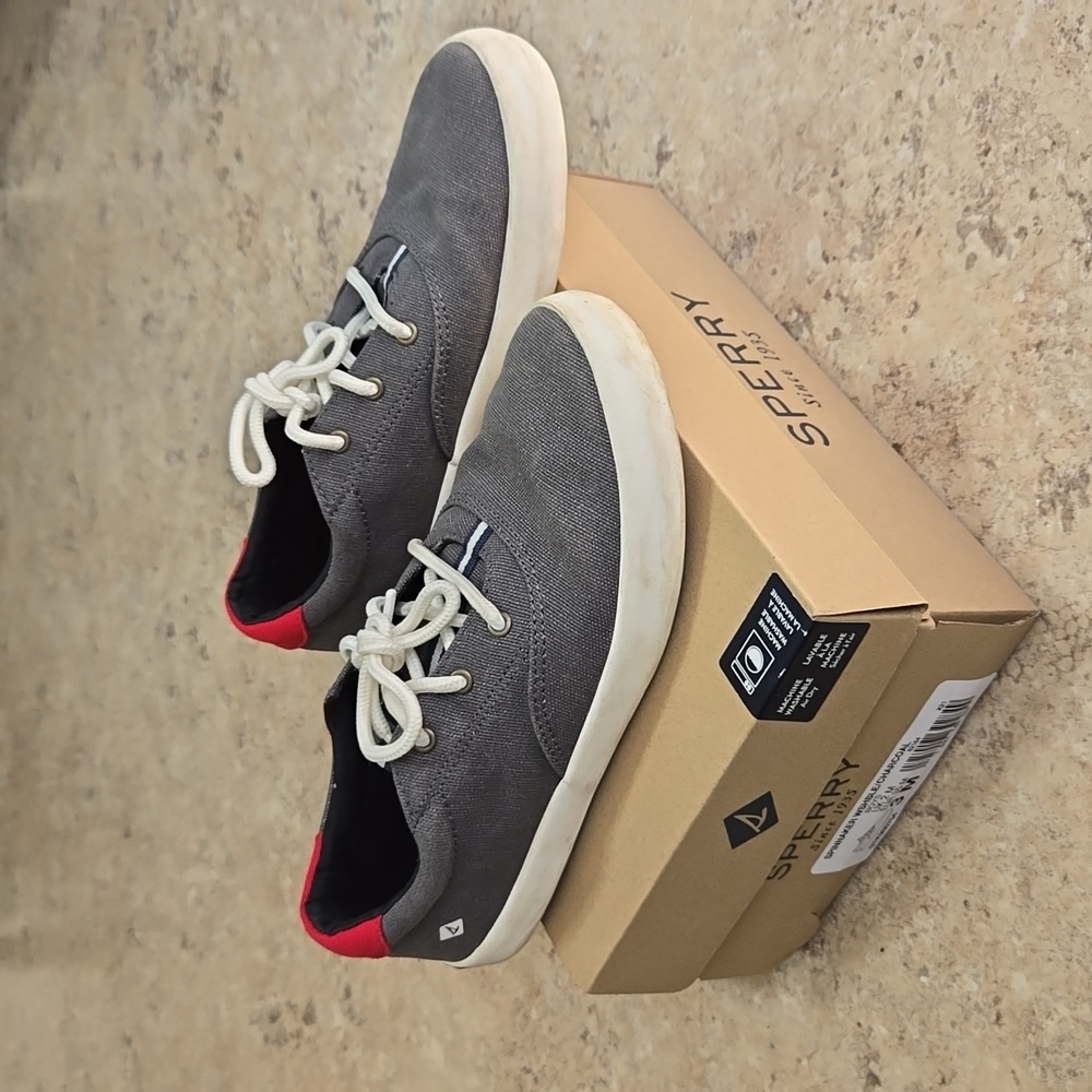 Sperry canvas boat shoe, Kids 3M